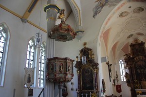 Barocke Kanzel Kirche Unterschwarzach